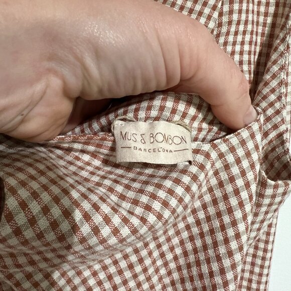 NWT Mus & Bombon Gingham Midi Dress, Made in Spain, Medium - Picture 10 of 13